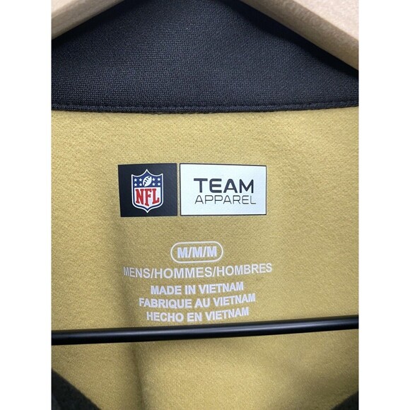 New Orleans Saints Pullover 1/4 Zip Unisex MEDIUM Black Gold Long Sleeve NFL - Picture 2 of 8
